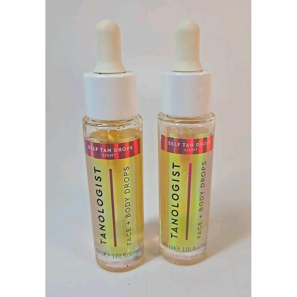 Tanologist‎ Face & Body Drops Self Tan Drops 1.01 fl oz Each LIGHT - Lot of 2
